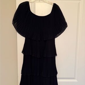 Frank Lyman Design Navy Blue Layered Maxi Dress